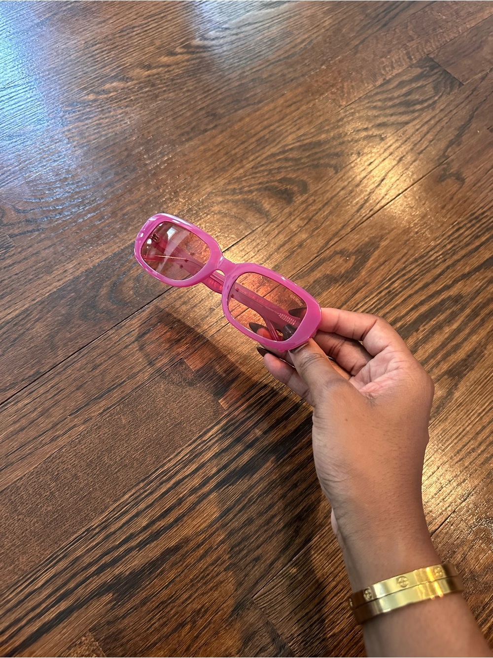 Guess Pink Women's Rectangular Sunglasses